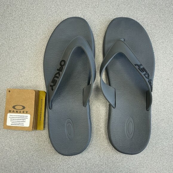 NEW Oakley  Flip Flop Thong Sandals Men's US 10 Uniform Grey EVA Footwear - Picture 1 of 7